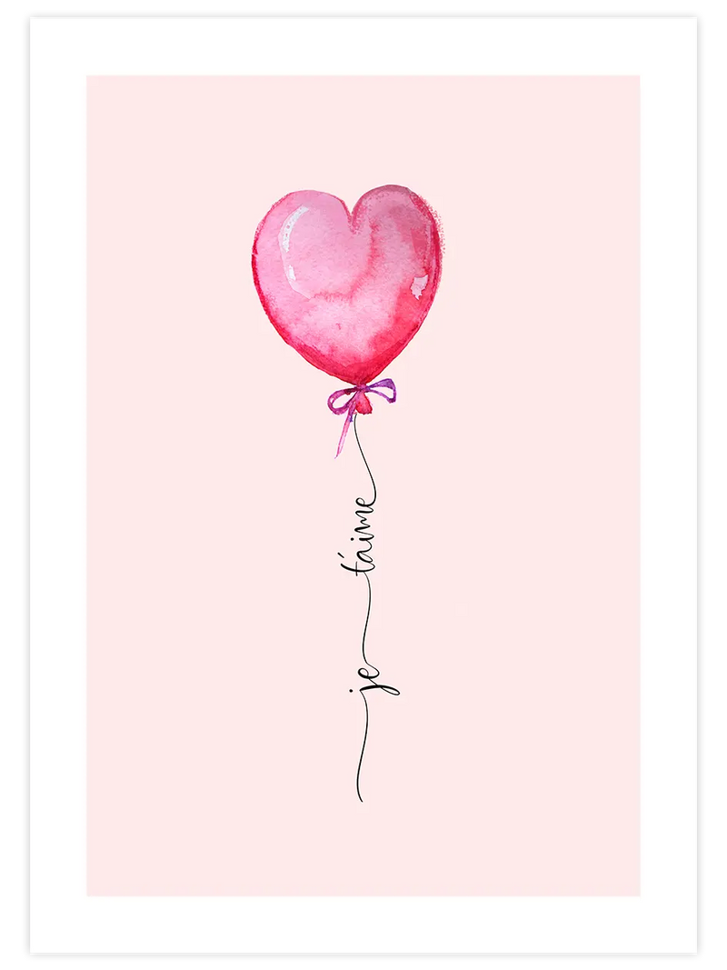 Je T'aime - Art Print Çocuk Odası Poster