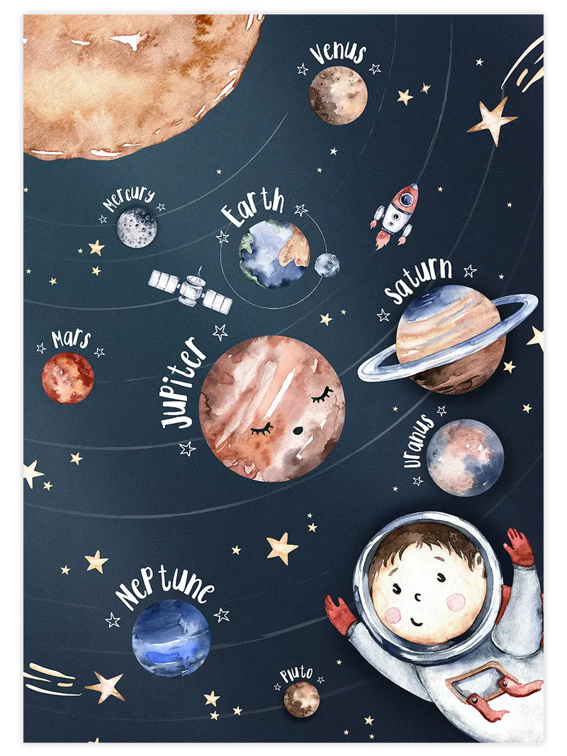 Minik Astronot - Art Print Çocuk Odası Poster