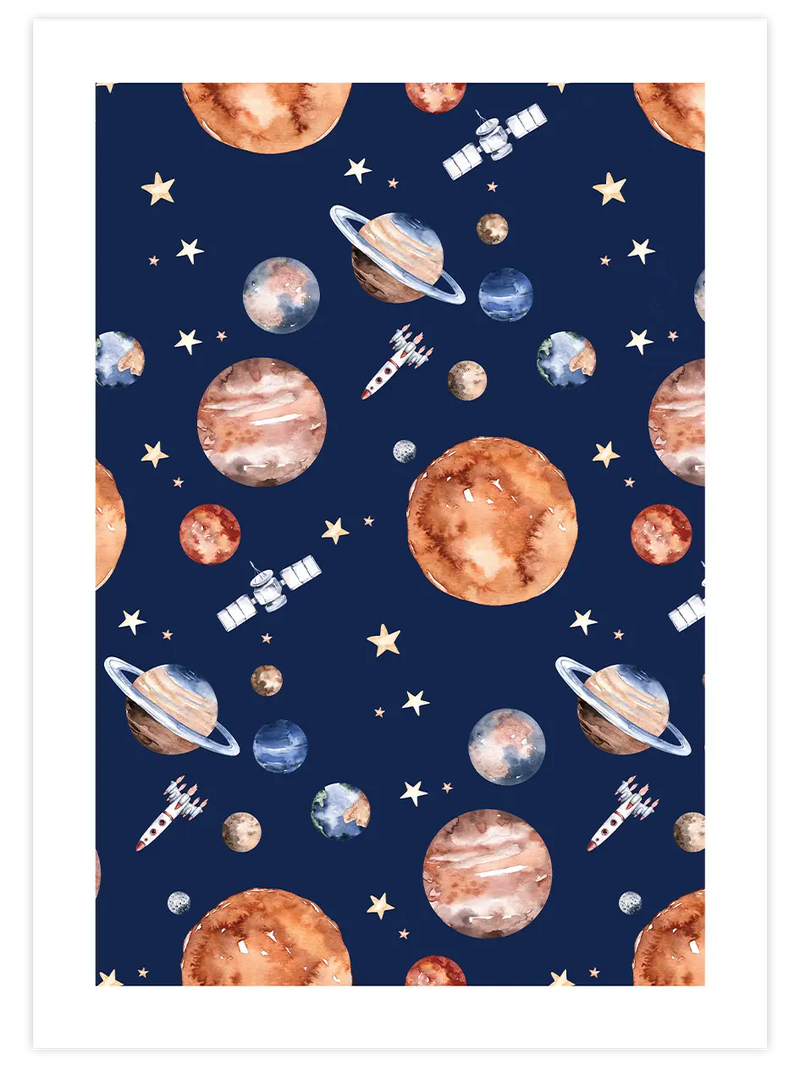 Gezegenler Ve Yıldızlar - Art Print Çocuk Odası Poster