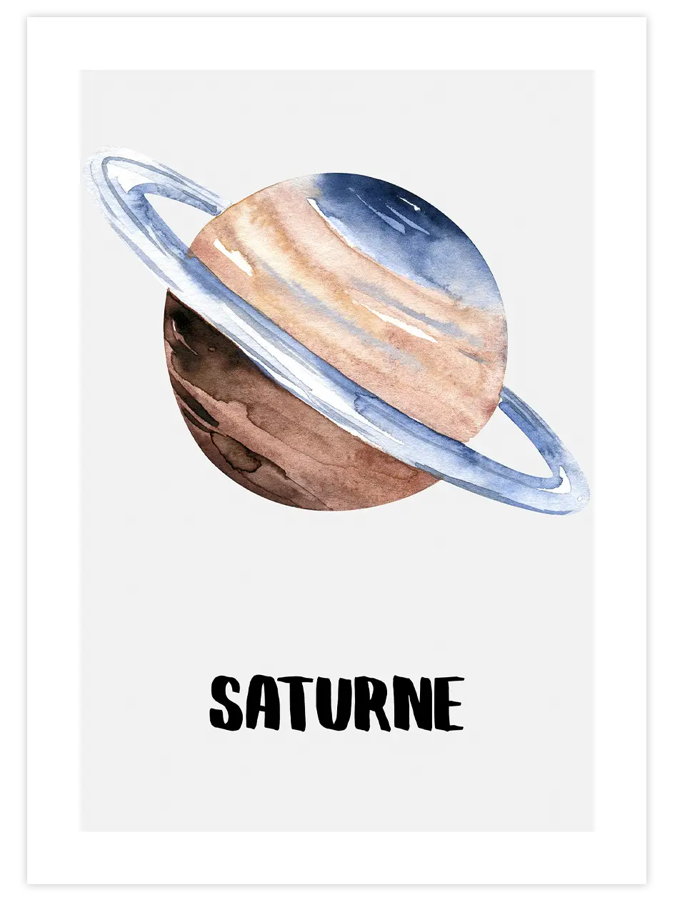 Saturne - Art Print Çocuk Odası Poster