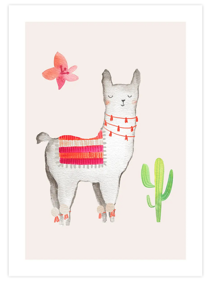 Şirin Lama N3 - Art Print Çocuk Odası Poster