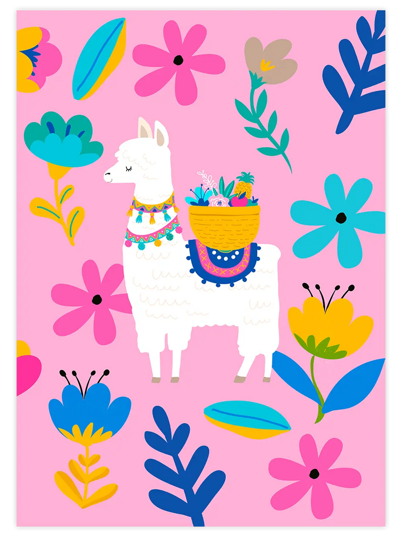 Lama Glama N2 - Art Print Çocuk Odası Poster