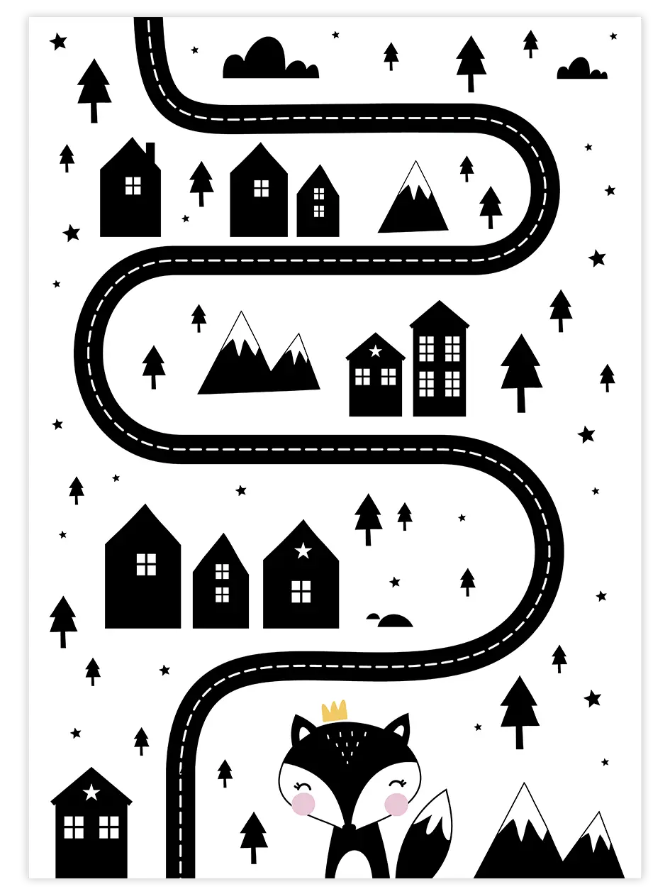 Downtown N2 - Art Print Çocuk Odası Poster