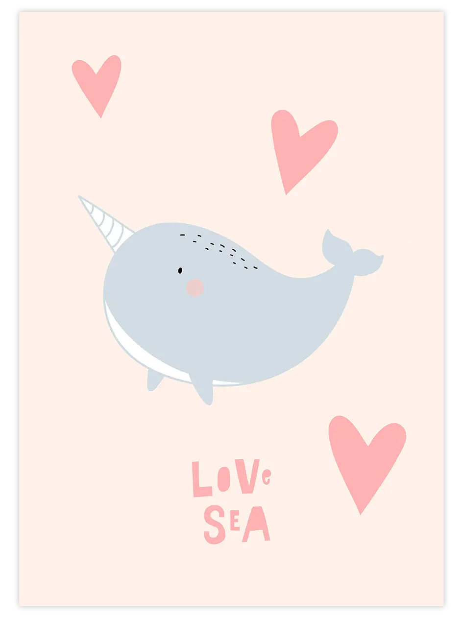 Love Sea - Art Print Çocuk Odası Poster