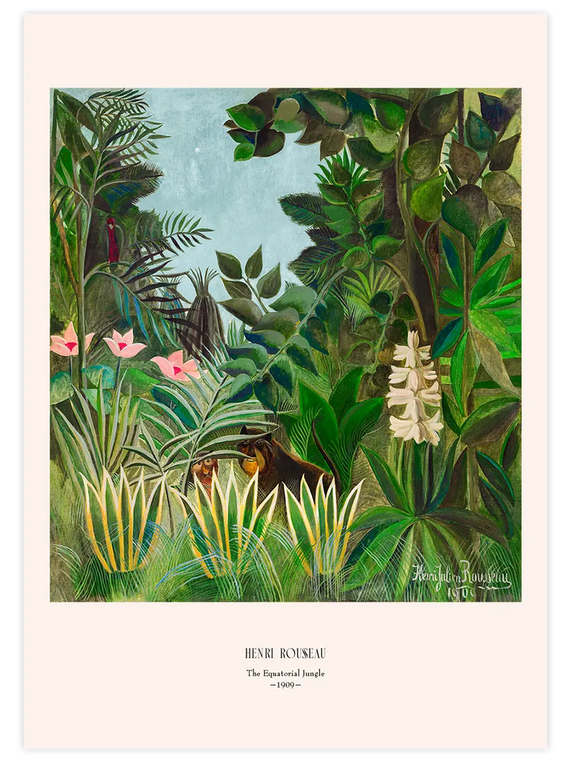 Henri Rousseau Ekvator Ormanı - Art Print Ünlü Ressamlar Poster