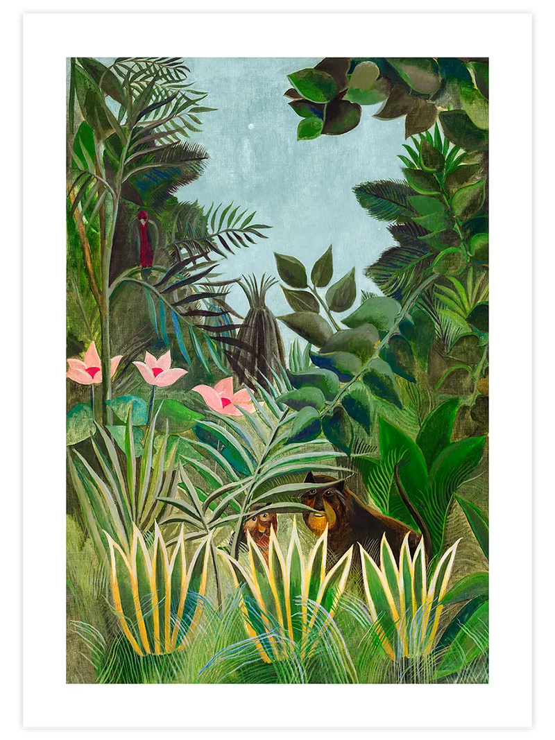 Henri Rousseau The Equatorial Jungle - Art Print Ünlü Ressamlar Poster