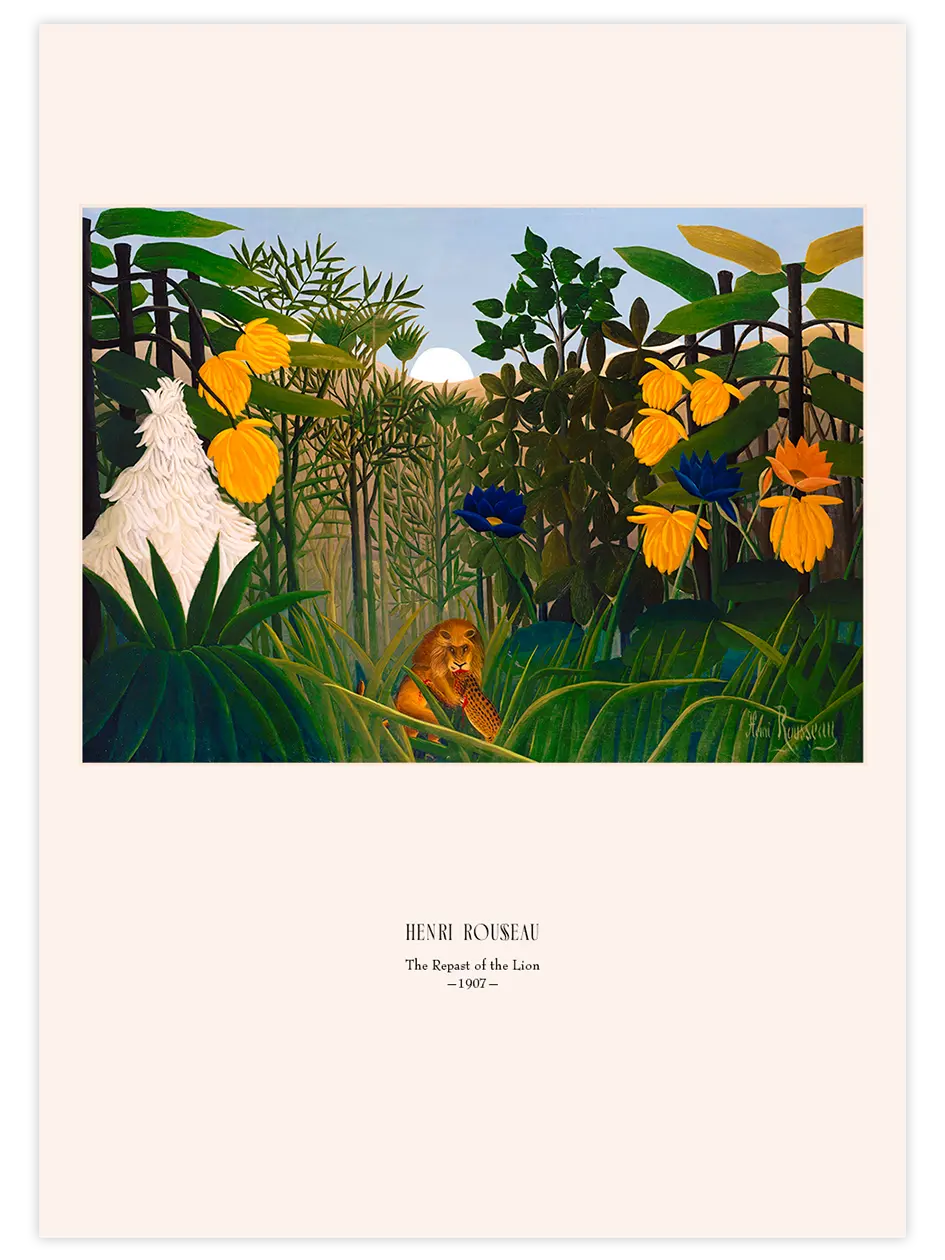 Henri Rousseau Le Repas du Lion - Art Print Ünlü Ressamlar Poster