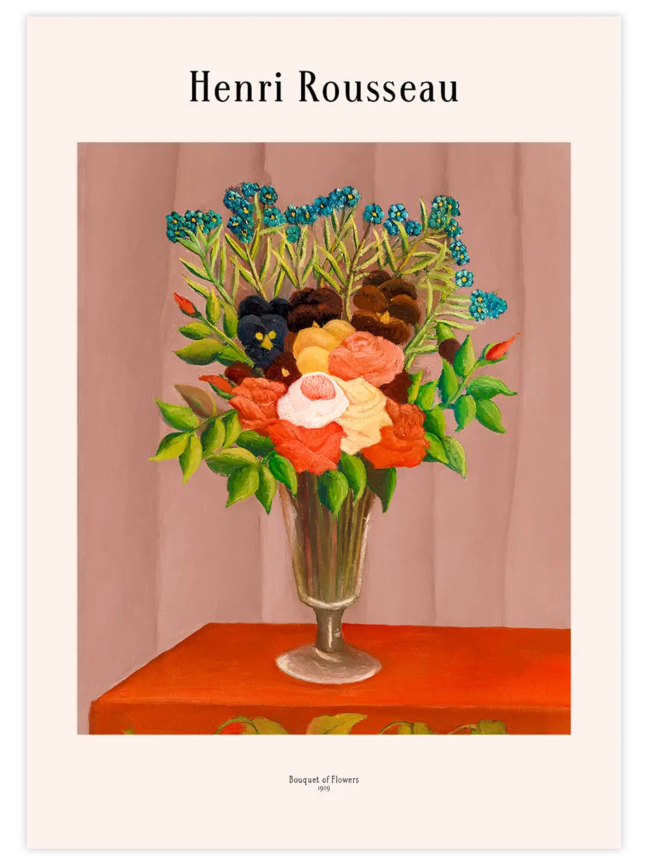 Henri Rousseau Bouquet of Flowers - Art Print Ünlü Ressamlar Poster