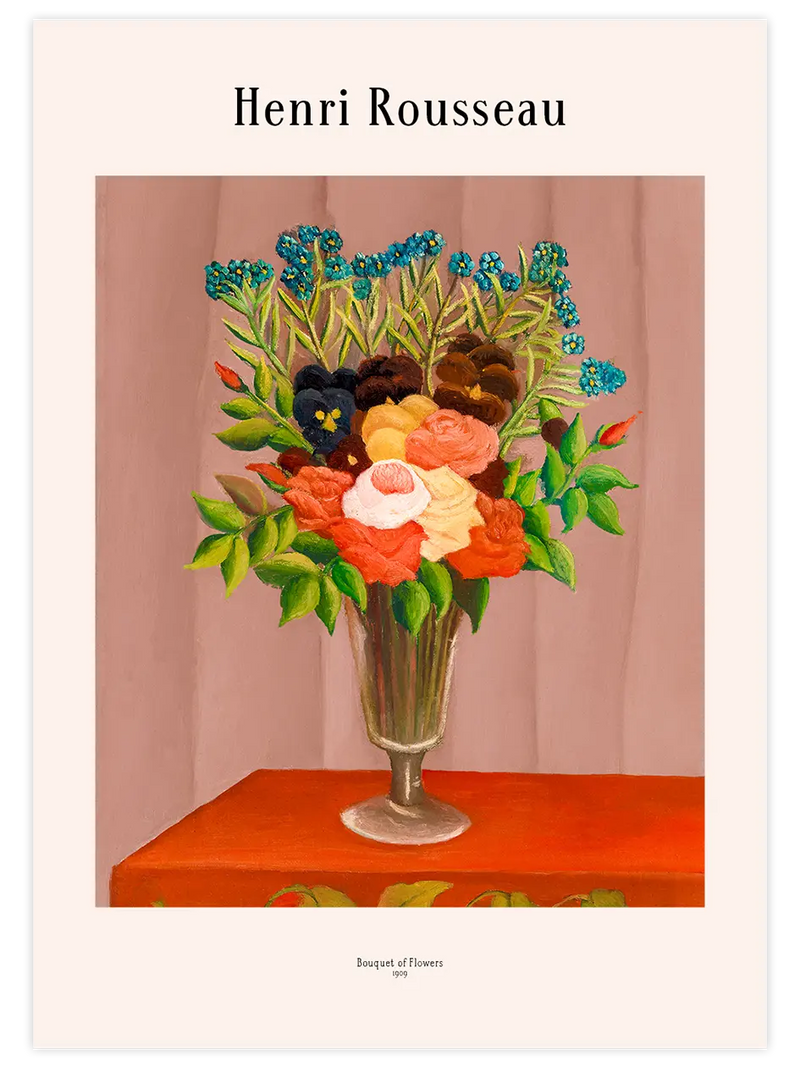 Henri Rousseau Bouquet of Flowers - Art Print Ünlü Ressamlar Poster