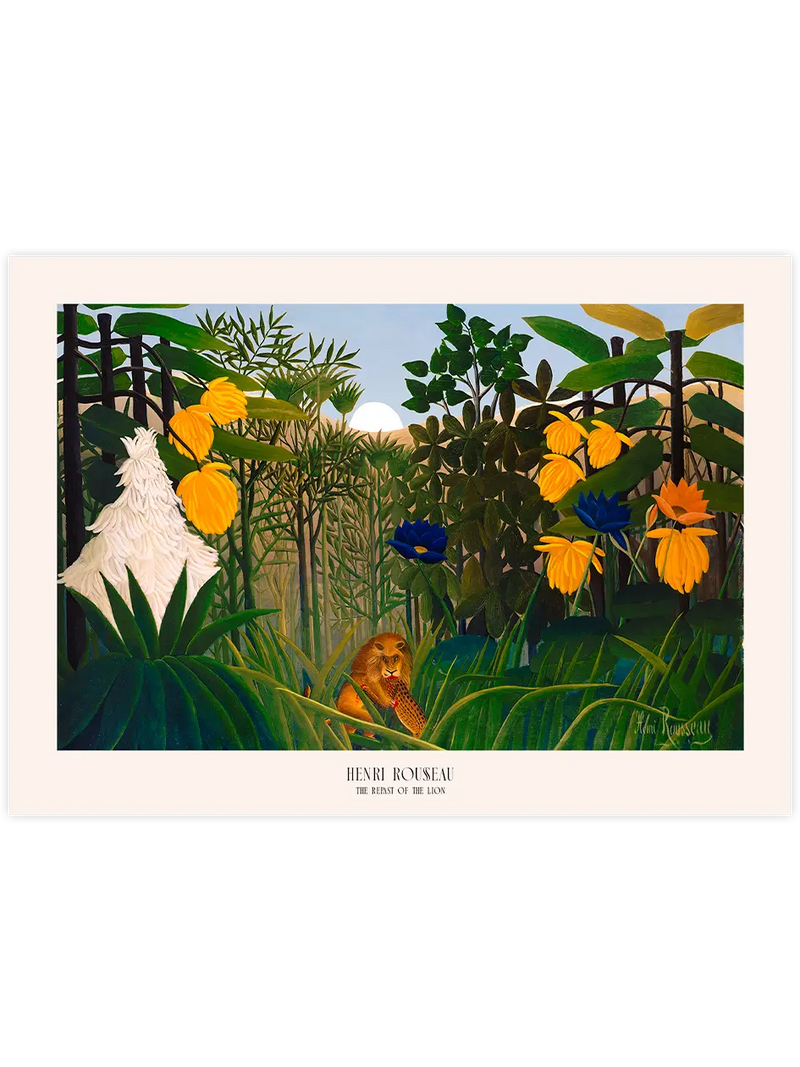 Henri Rousseau The Repast of the Lion - Art Print Ünlü Ressamlar Poster