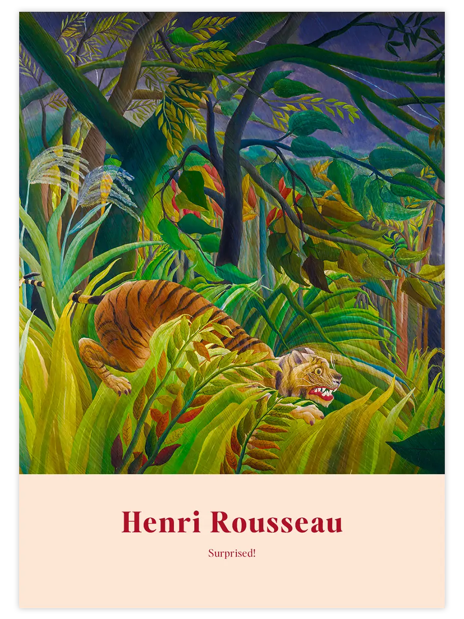 Henri Rousseau Surprised - Art Print Ünlü Ressamlar Poster