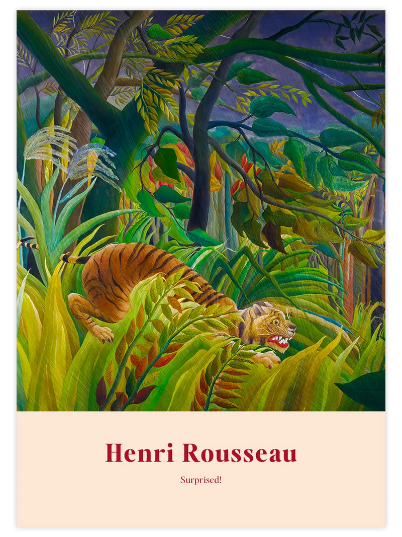 Henri Rousseau Surprised - Art Print Ünlü Ressamlar Poster