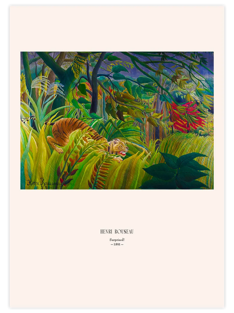 Henri Rousseau Surprised - Art Print Ünlü Ressamlar Poster