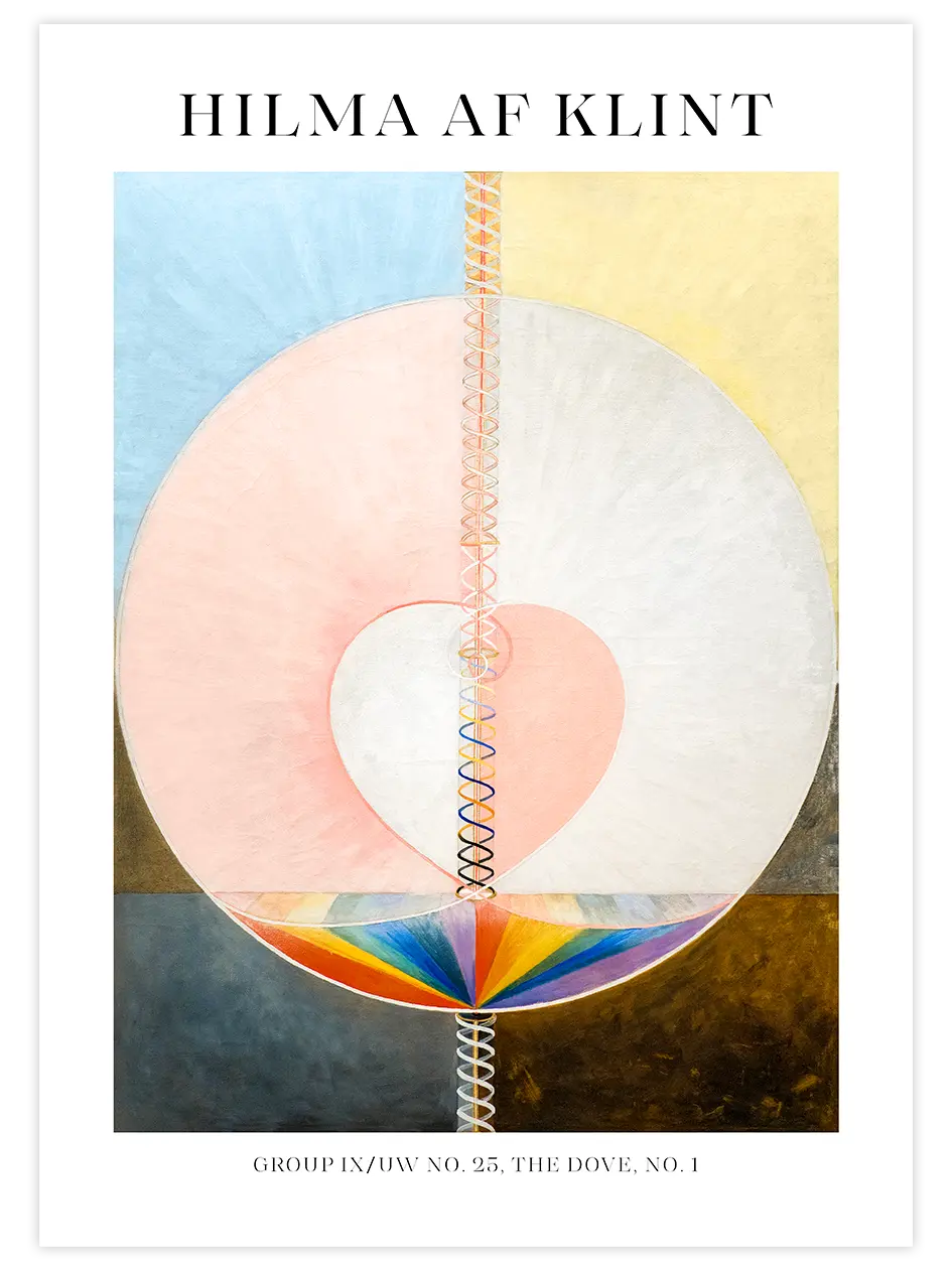 Hilma Af Klint Dove No.1 - Art Print Ünlü Ressamlar Poster