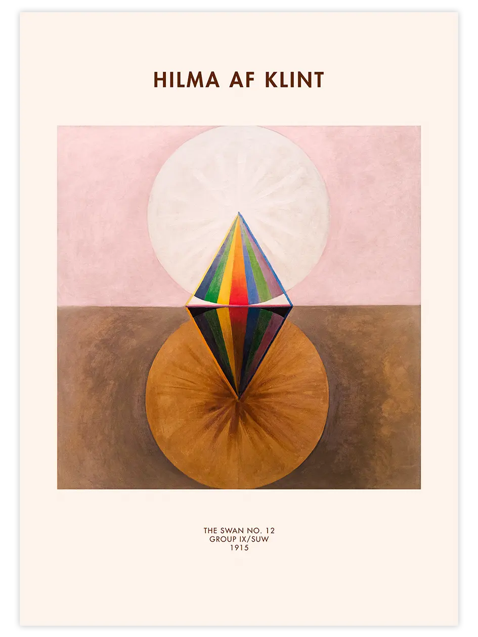 Hilma Af Klint The Swan No.12 - Art Print Ünlü Ressamlar Poster