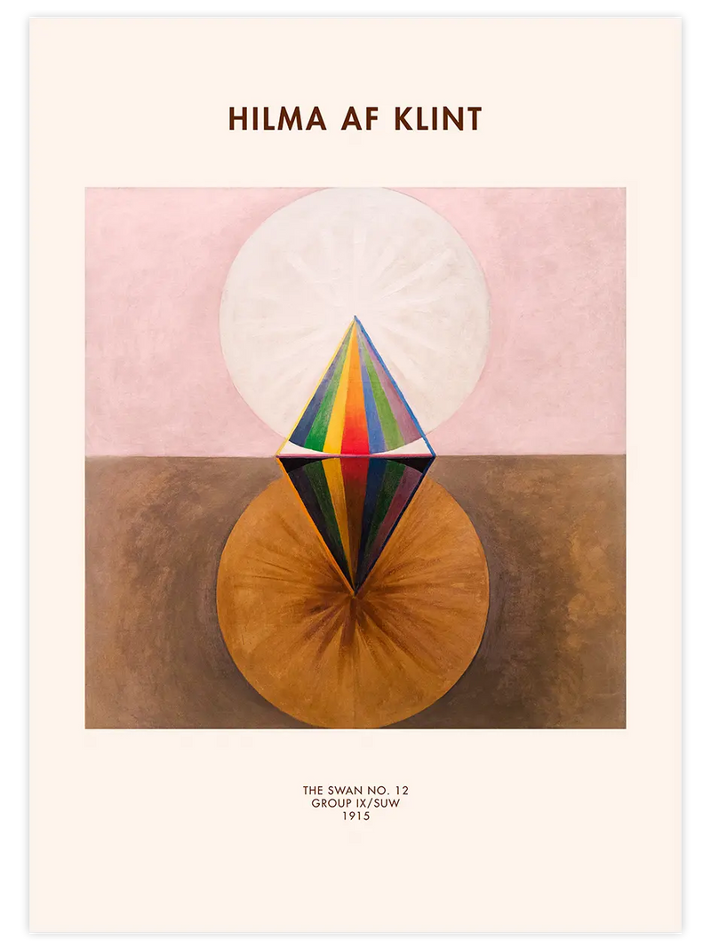 Hilma Af Klint The Swan No.12 - Art Print Ünlü Ressamlar Poster