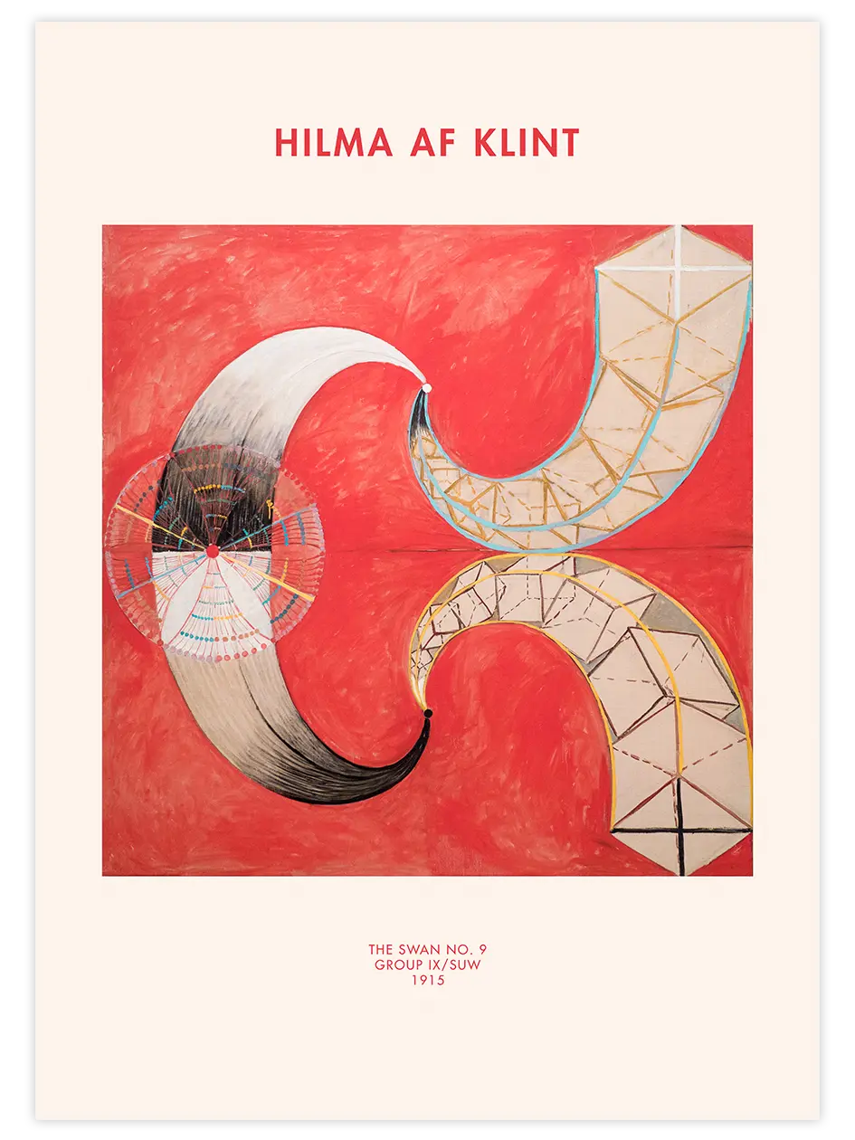Hilma Af Klint The Swan No.9 - Art Print Ünlü Ressamlar Poster