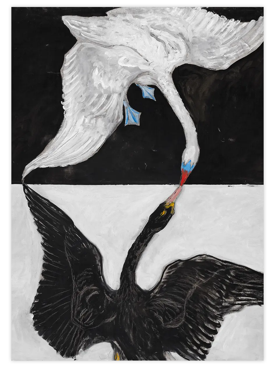 Hilma af Klint The Swan No.1 - Art Print Ünlü Ressamlar Poster