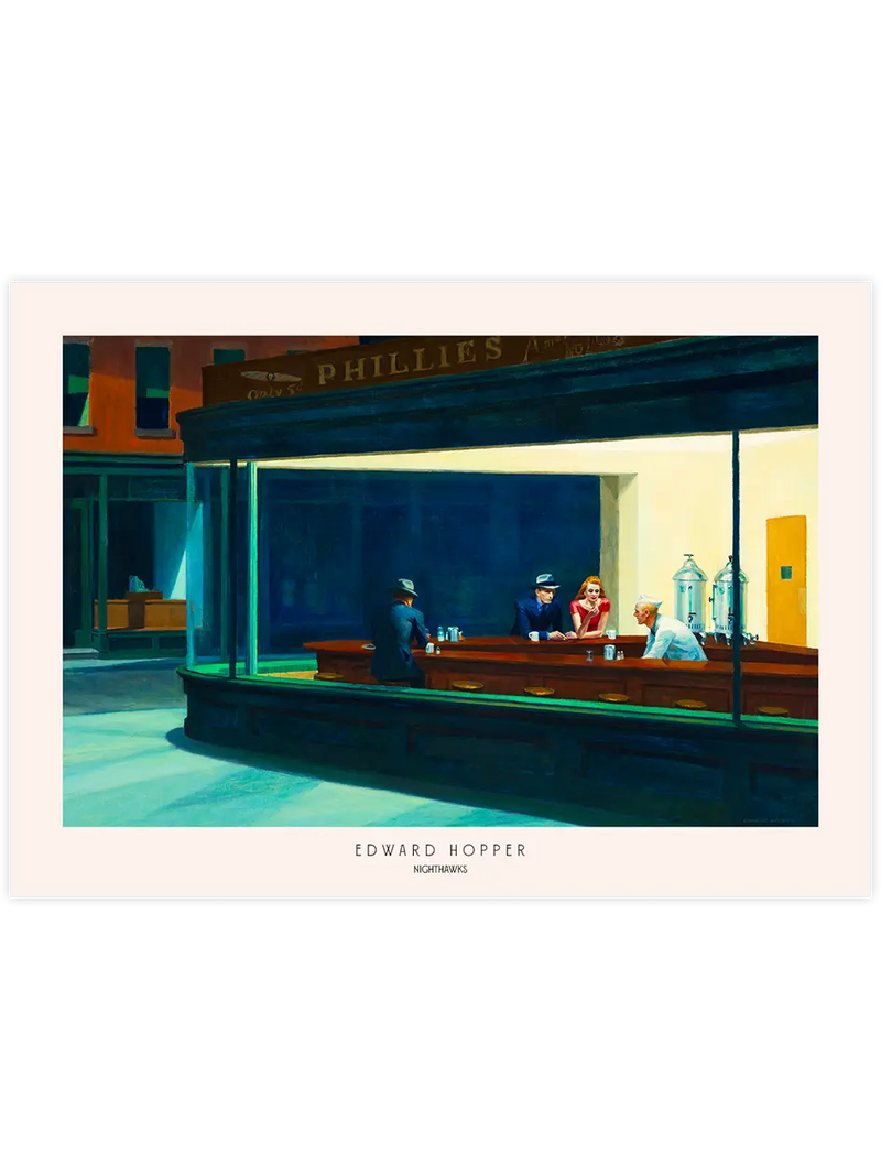Edward Hopper Nighthawks - Art Print Ünlü Ressamlar Poster