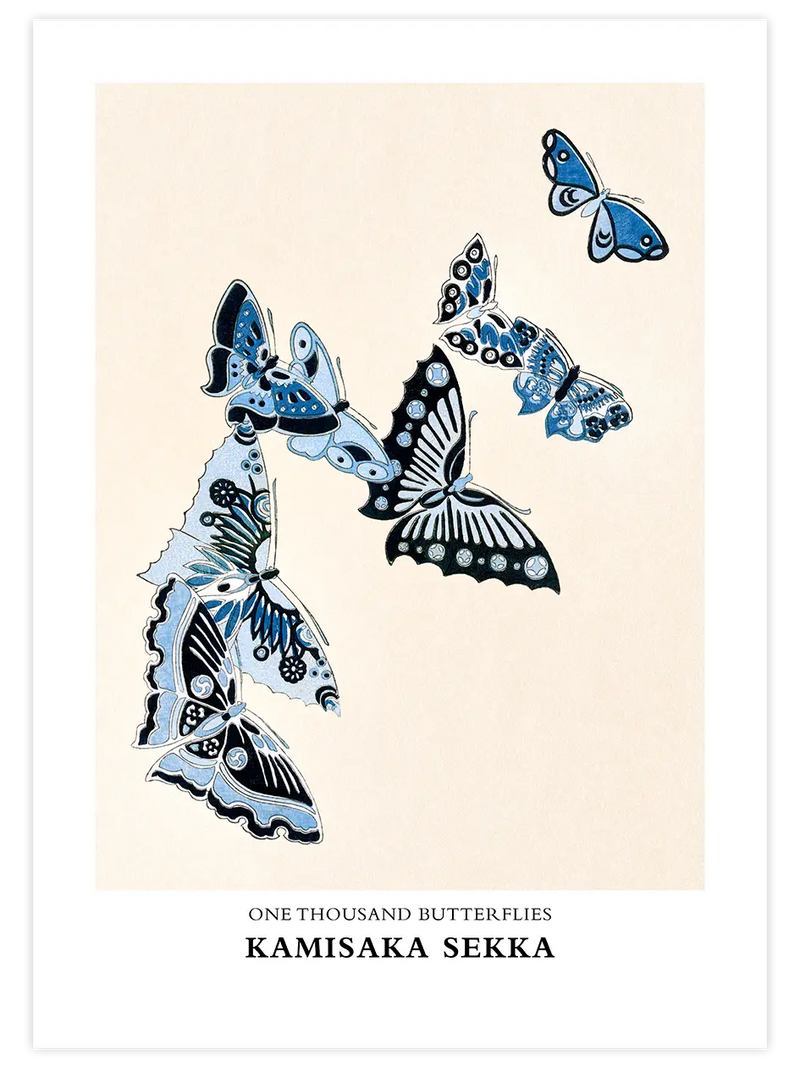 Kamisaka Sekka One Thousand Butterflies - Art Print Ünlü Ressamlar Poster