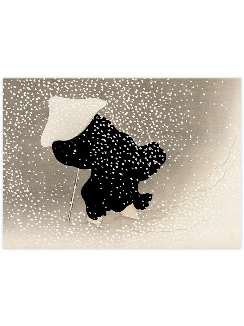 Kamisaka Sekka Whirling Snow - Art Print Ünlü Ressamlar Poster
