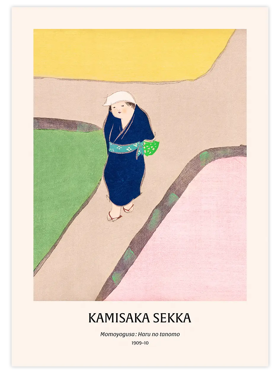Kamisaka Sekka Path through the Fields - Art Print Ünlü Ressamlar Poster