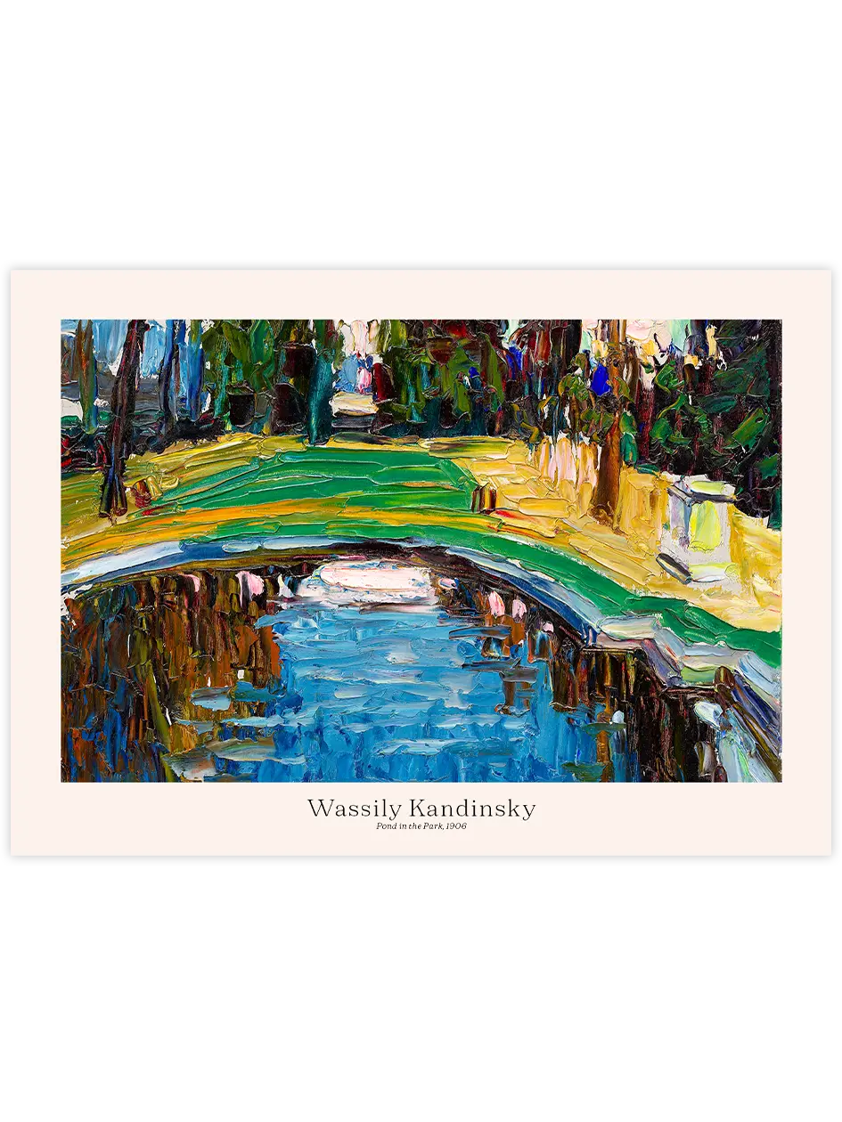 Kandinsky Pond in the Park - Art Print Ünlü Ressamlar Poster