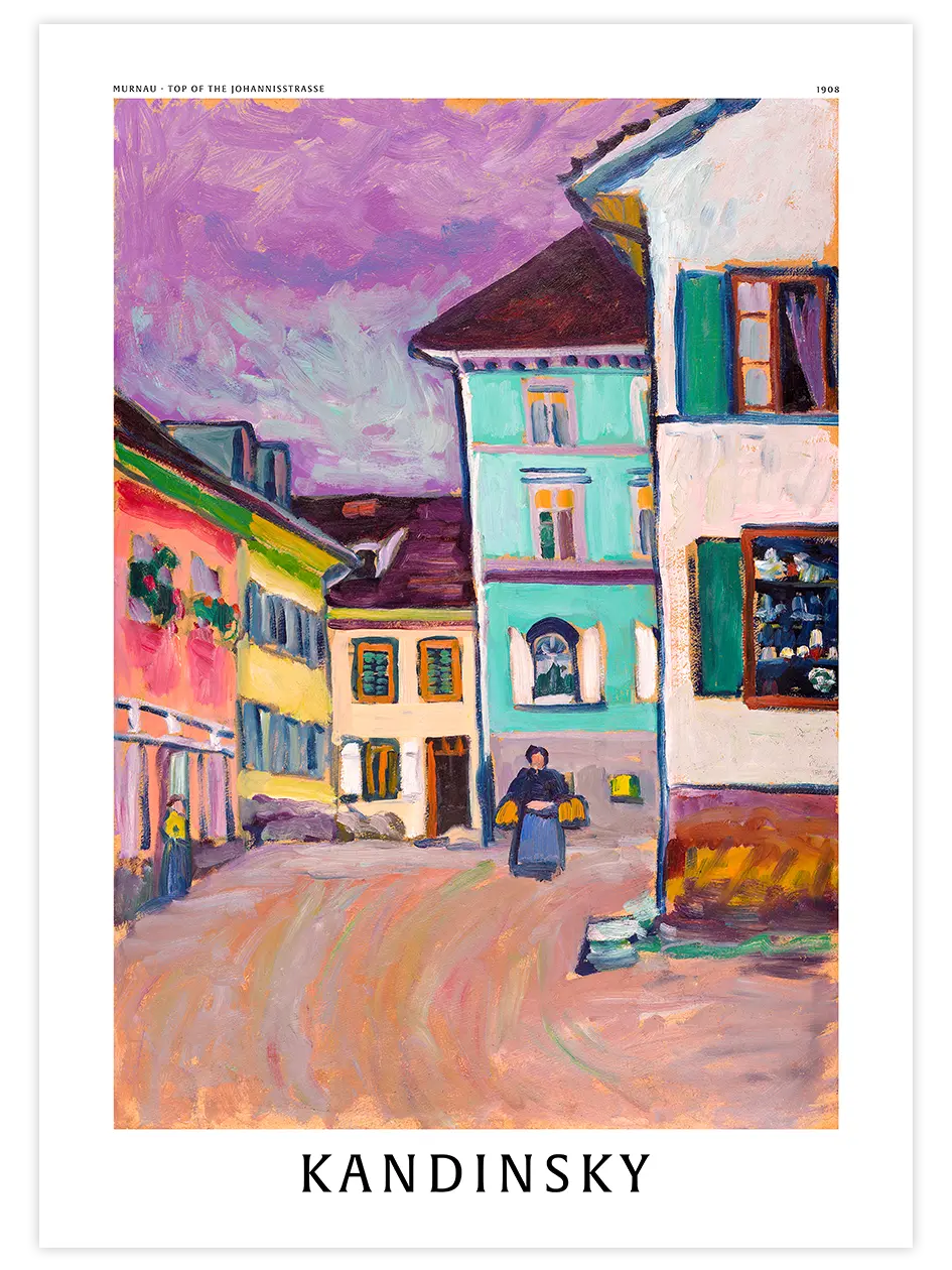 Kandinsky Top of the Johannisstrasse - Art Print Ünlü Ressamlar Poster