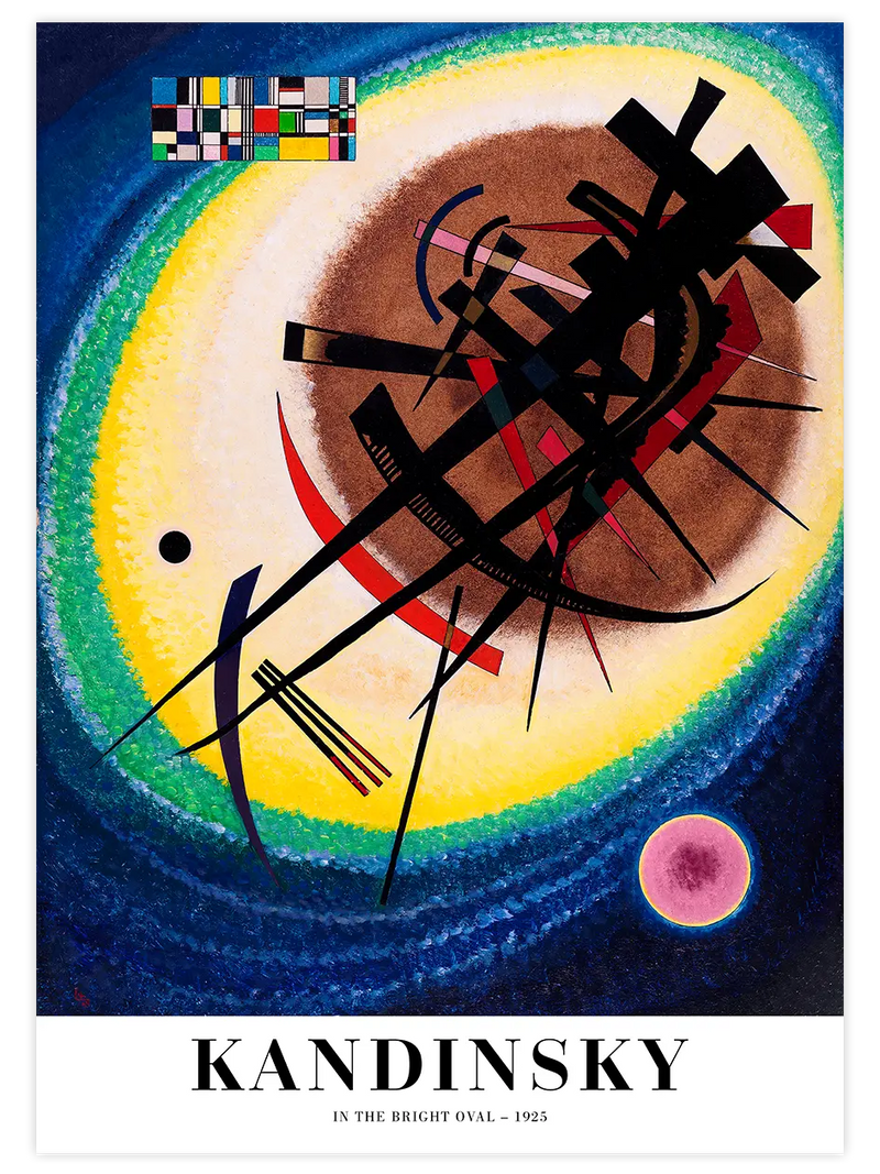 Kandinsky In the Bright Oval - Art Print Ünlü Ressamlar Poster
