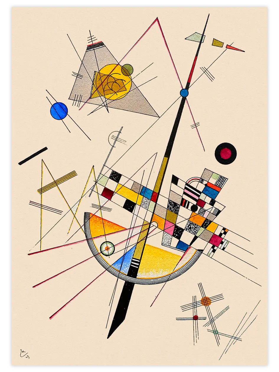 Kandinsky Delicate Tension No.85 - Art Print Ünlü Ressamlar Poster