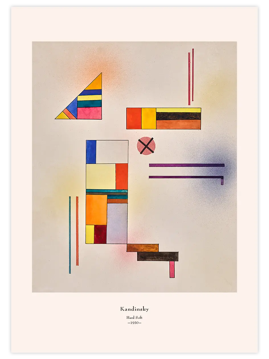 Kandinsky Hard Soft - Art Print Ünlü Ressamlar Poster