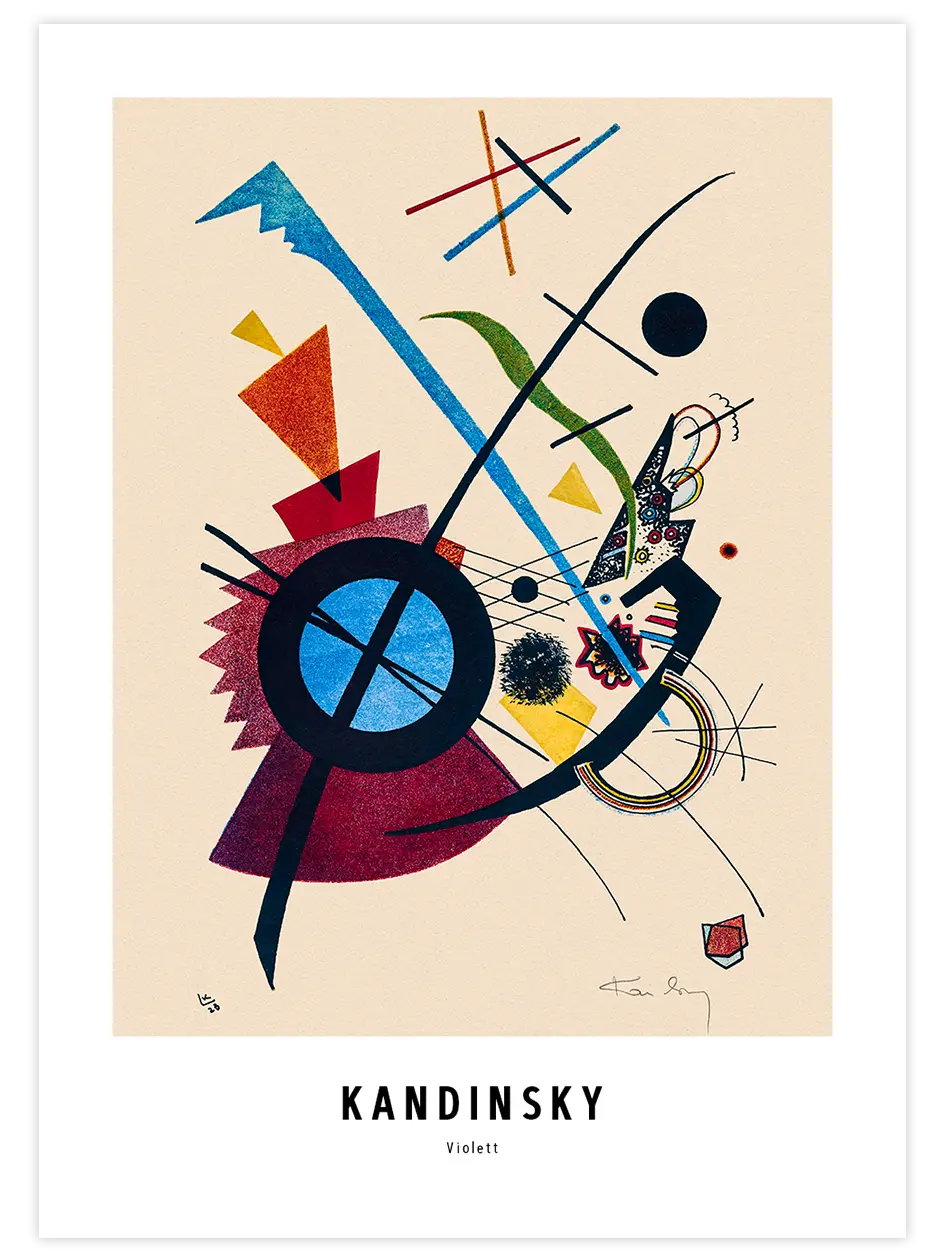 Kandinsky Violett - Art Print Ünlü Ressamlar Poster