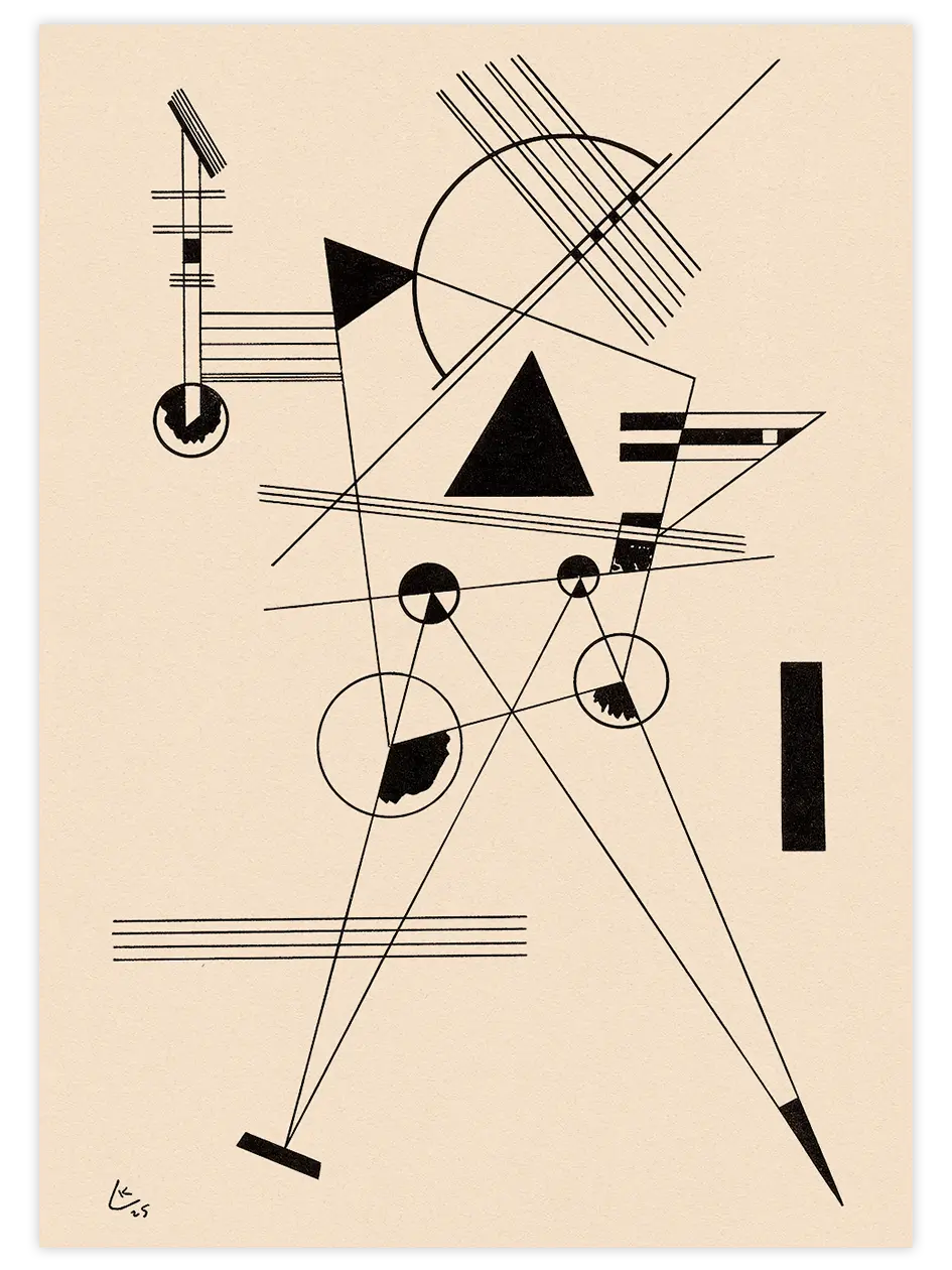 Kandinsky Lithography N1 - Art Print Ünlü Ressamlar Poster