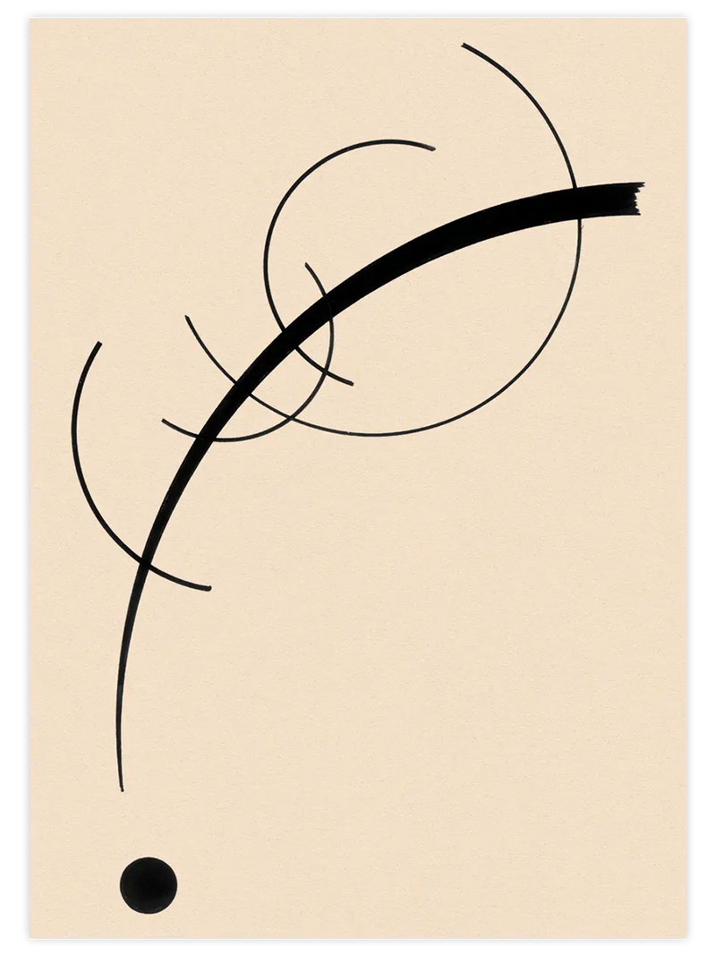 Kandinsky Free Curve to the Point - Art Print Ünlü Ressamlar Poster