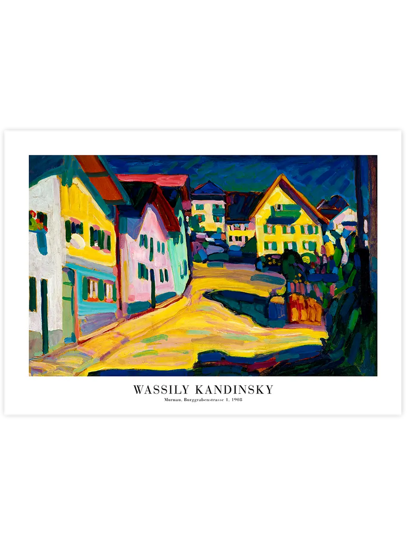 Kandinsky Murnau Burggraben Street - Art Print Ünlü Ressamlar Poster