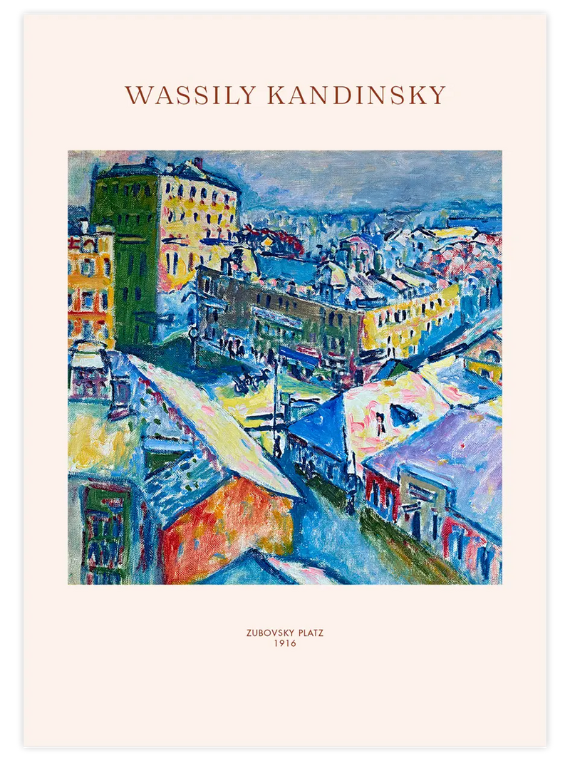 Kandinsky Zubovsky Platz - Art Print Ünlü Ressamlar Poster