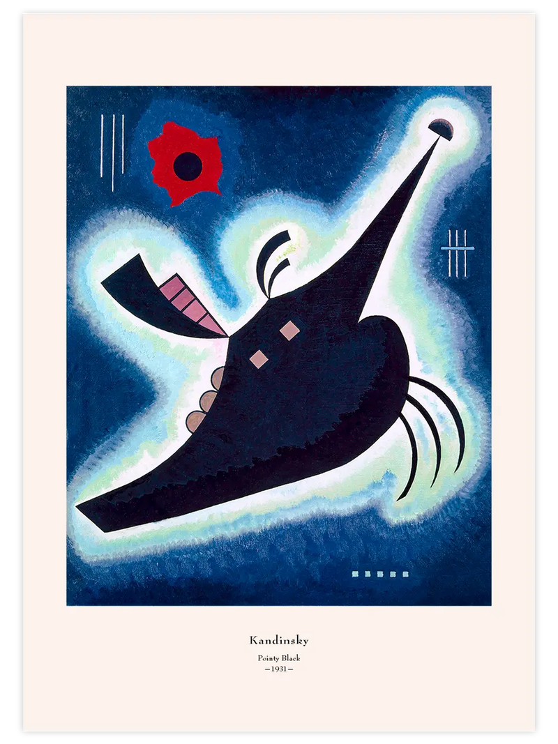 Kandinsky Pointy Black - Art Print Ünlü Ressamlar Poster
