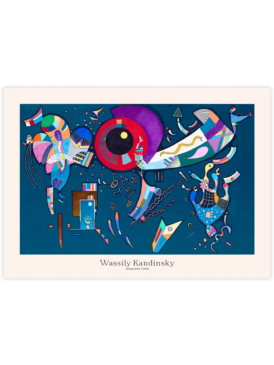 Kandinsky Around the Circle - Art Print Ünlü Ressamlar Poster