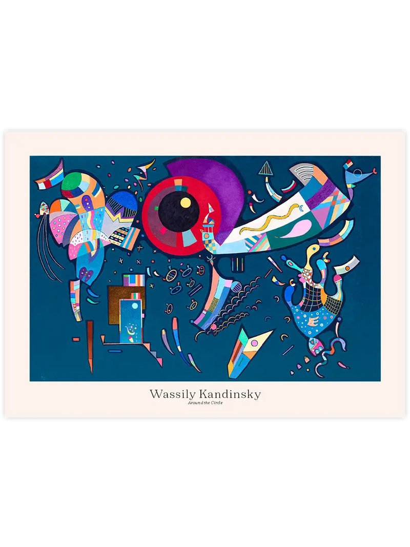 Kandinsky Around the Circle - Art Print Ünlü Ressamlar Poster