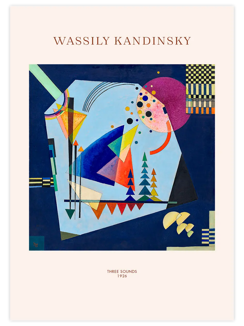 Kandinsky Three Sounds - Art Print Ünlü Ressamlar Poster