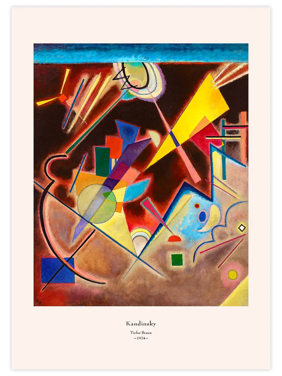 Kandinsky Deep Brown - Art Print Ünlü Ressamlar Poster