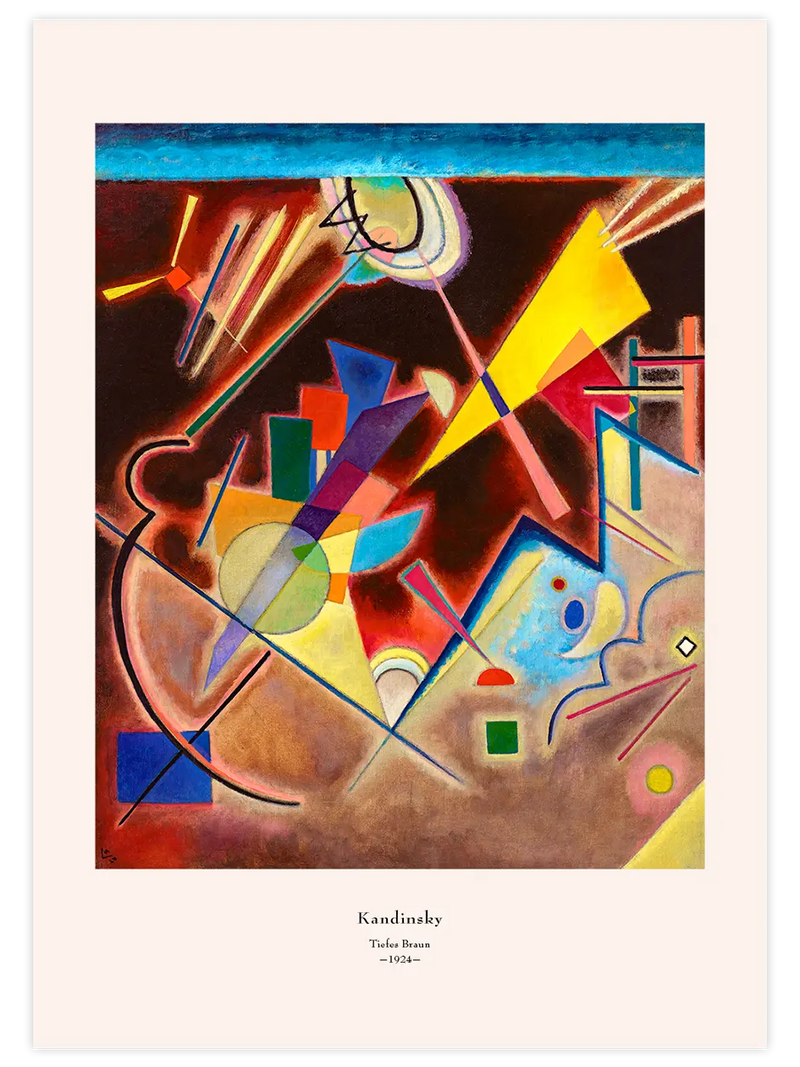 Kandinsky Deep Brown - Art Print Ünlü Ressamlar Poster