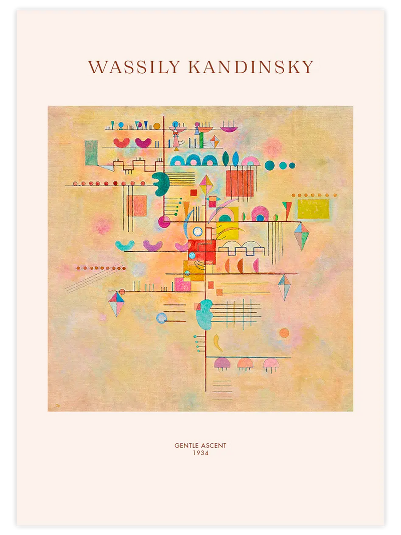 Kandinsky Gentle Ascent - Art Print Ünlü Ressamlar Poster