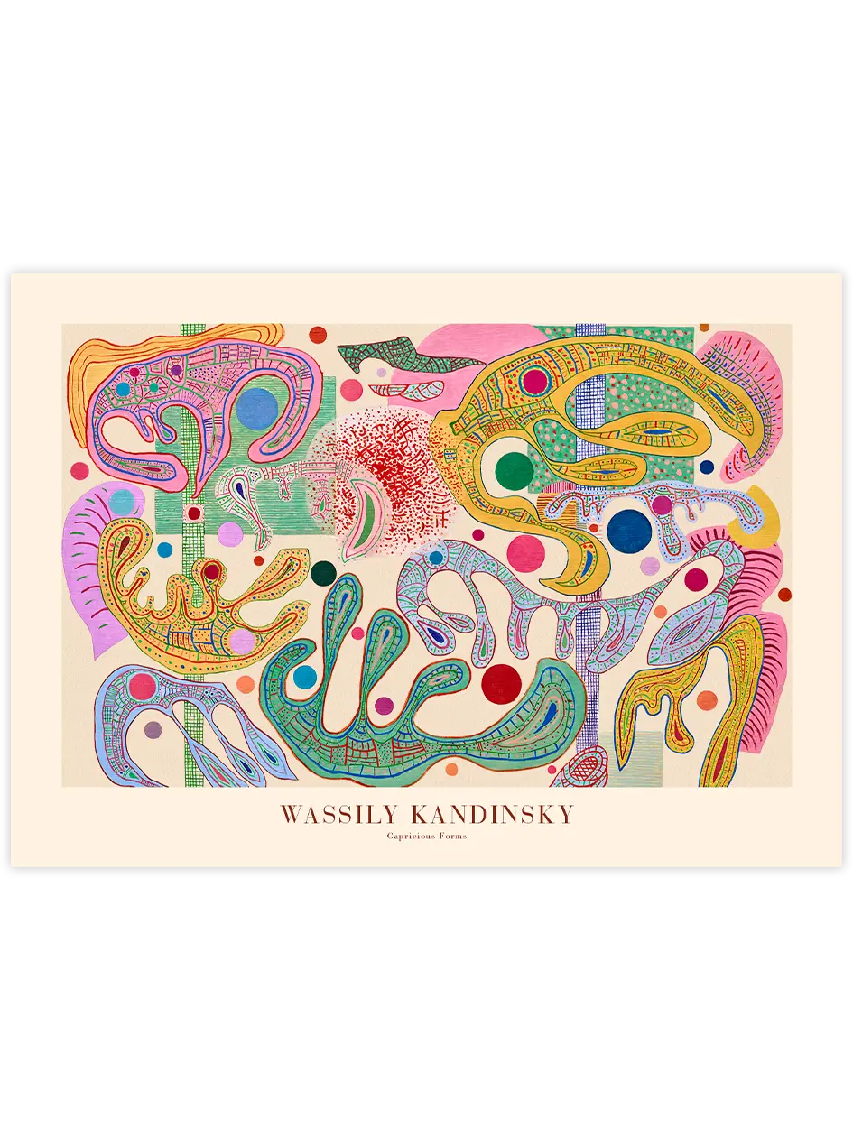 Kandinsky Capricious Forms - Art Print Ünlü Ressamlar Poster