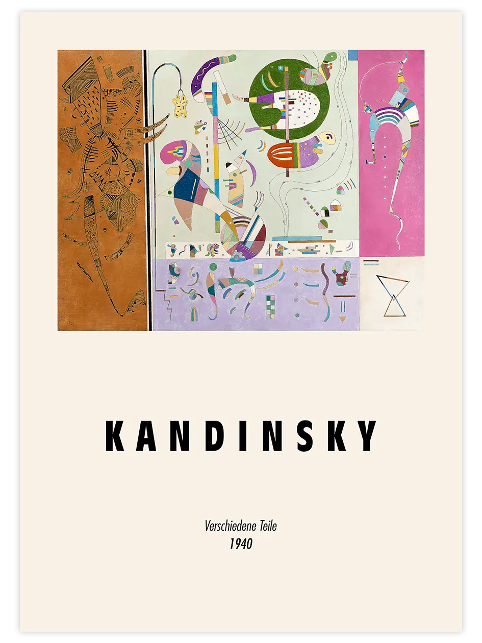 Kandinsky Various Parts - Art Print Ünlü Ressamlar Poster