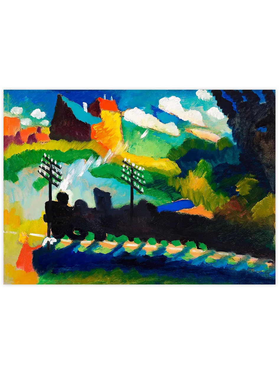 Kandinsky Murnau View with Railway and Castle - Art Print Ünlü Ressamlar Poster