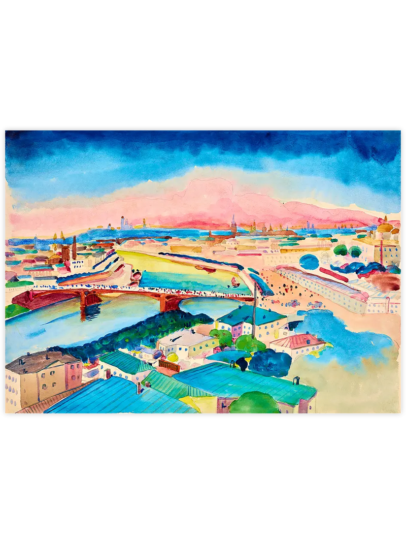 Kandinsky Moskova Manzarası - Art Print Ünlü Ressamlar Poster