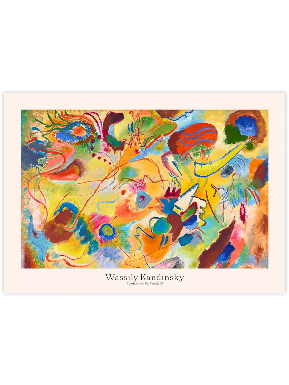 Kandinsky Composition VII (Study 2) - Art Print Ünlü Ressamlar Poster
