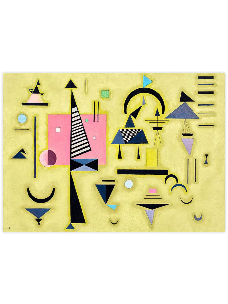 Kandinsky Decisive Pink - Art Print Ünlü Ressamlar Poster