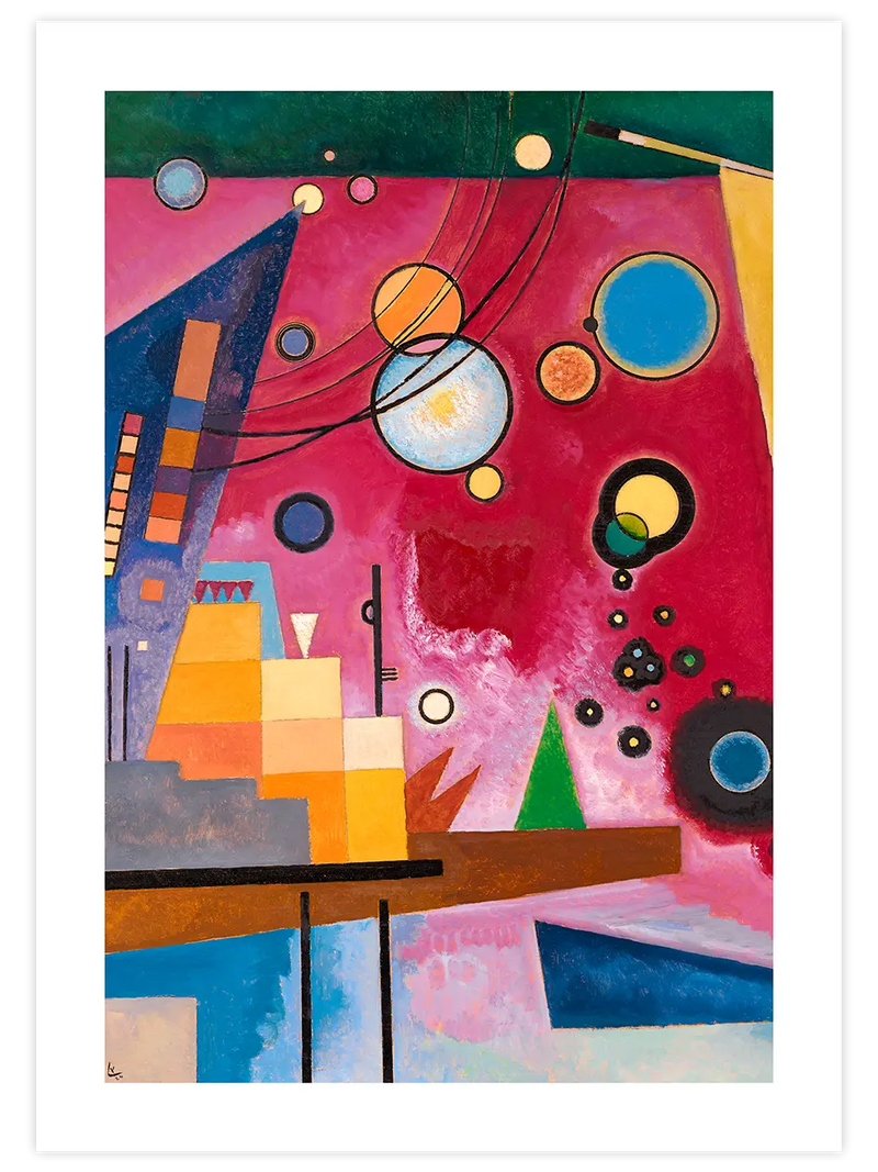 Kandinsky Heavy Red - Art Print Ünlü Ressamlar Poster